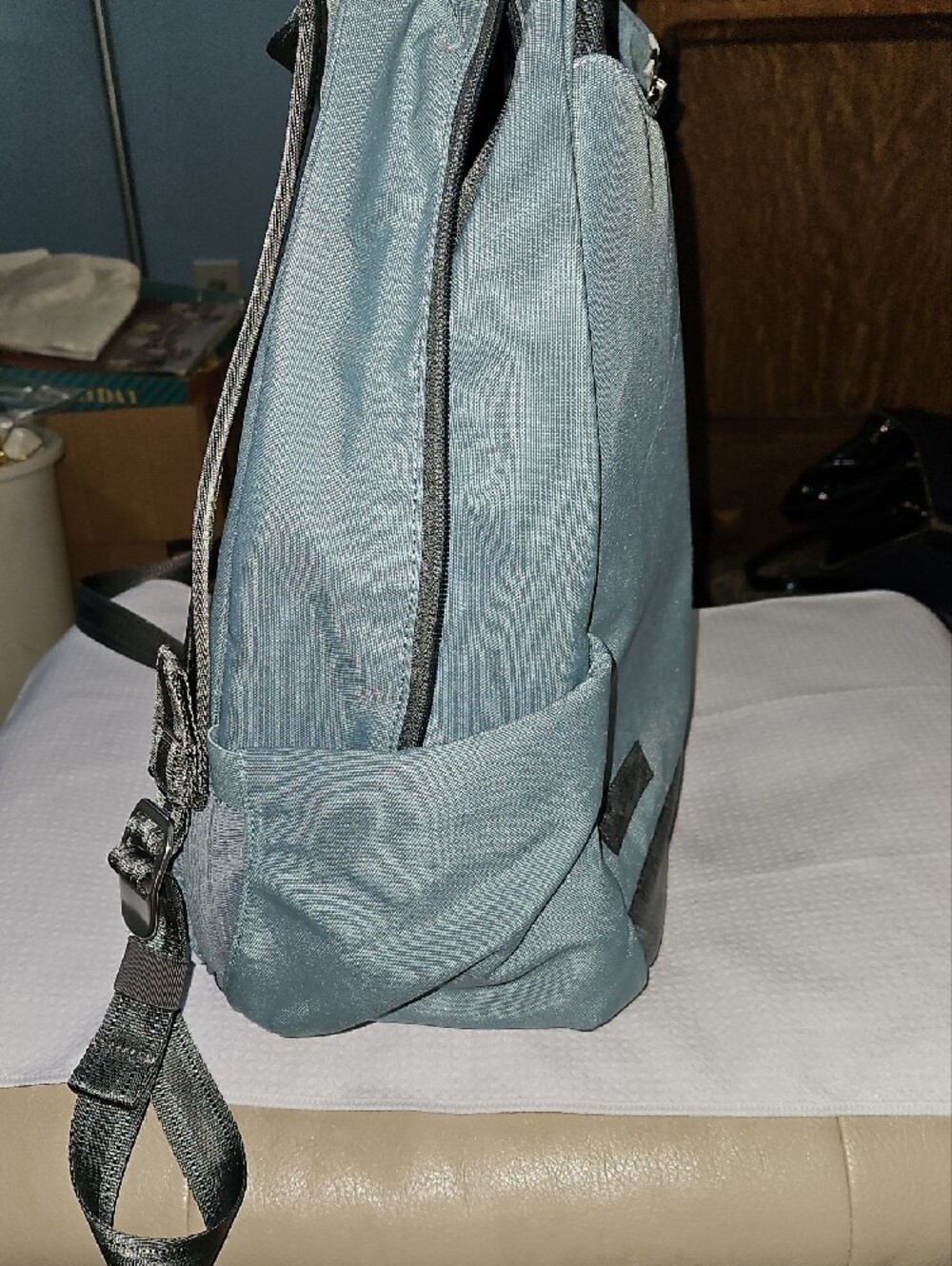 Melbourne Doubletake Pickleball Backpack Blue w/ Faux Gray Snakeskin Accent - Picture 6 of 10
